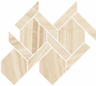 Mosaic Onyx Honey Polished Rope 13" x 14.5"