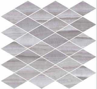 Mosaic Onyx Silver Polished Rhomboid 12.5" x 13.5"
