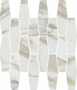 Mosaic Stratus Oro Polished Elongated Hexagon 12" x 12"