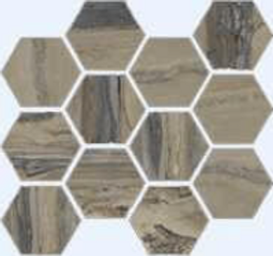 Mosaic Exotic Stone Tundra Natural Hexagon 12" x 14"