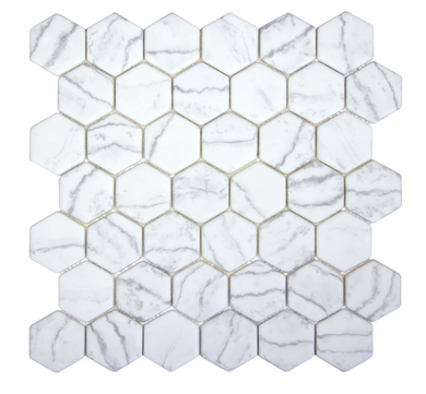 Natural Hexagone Carrara 11.5" x 11.5"