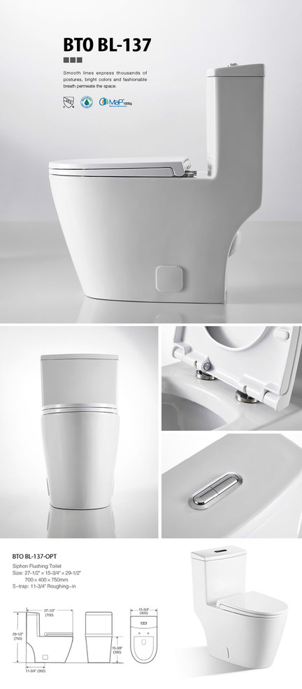 Siphon Flushing Toilet BTO BL-137-OPT