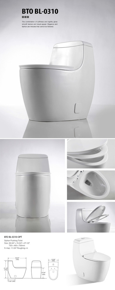 Siphon Flushing Toilet BTO BL-0310-OPT