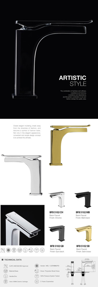 Single Hande Lavatory Faucet BFB 5102 MB