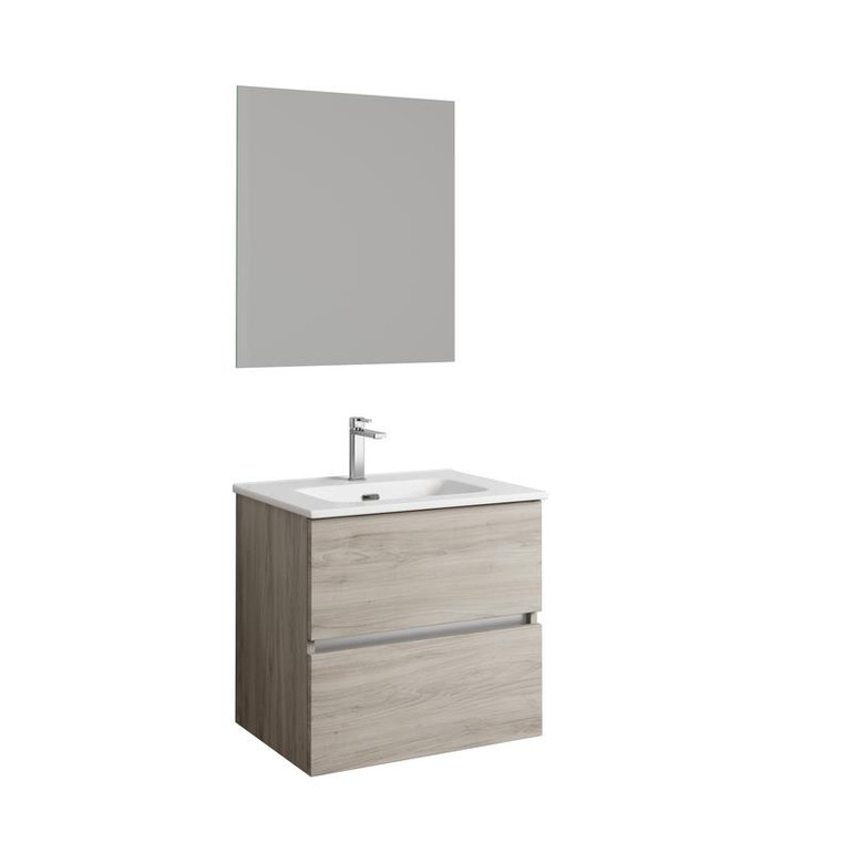 Dax ibiza single vanity cabinet 24 inches pine w/onix basin