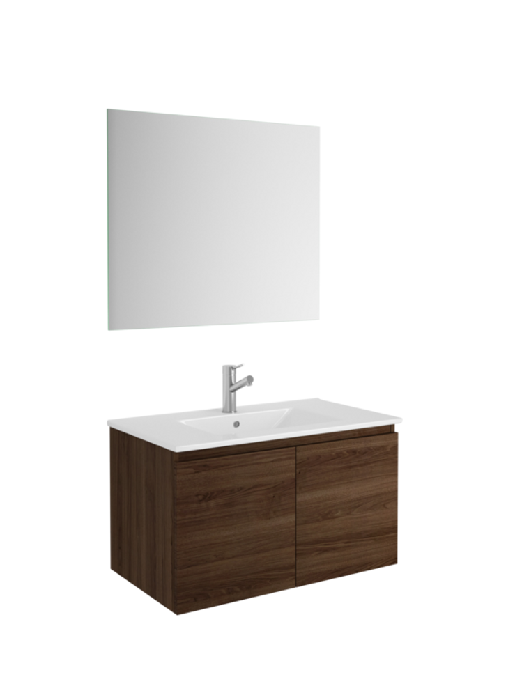 Dax malibu vanity cabinet 32 in walnut w/ onix basin