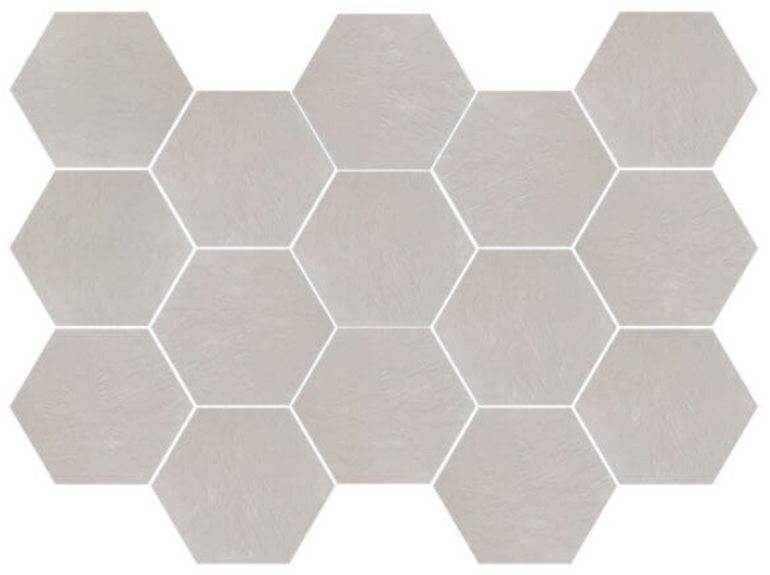 Mosaic Newton White Natural Hex 10" x 14"