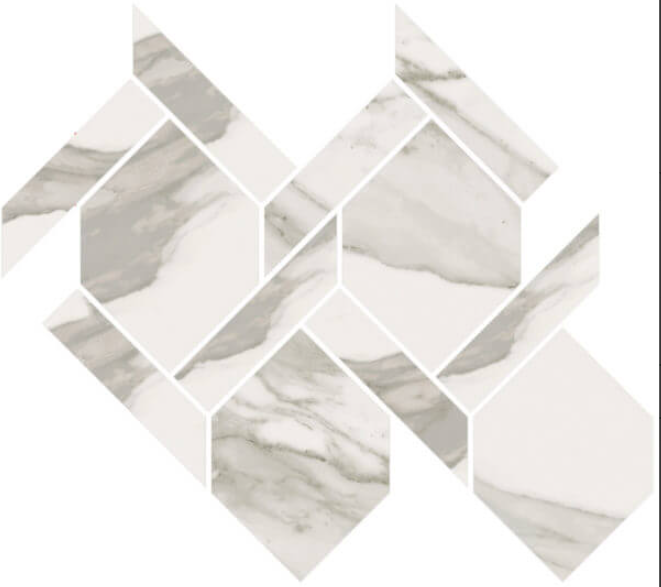 Mosaic Stratus Grigio Polished Rope 13" x 14.5"