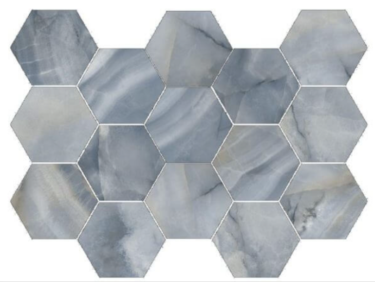 Mosaic Athena Cielo Natural Hexagon 10" x 14"