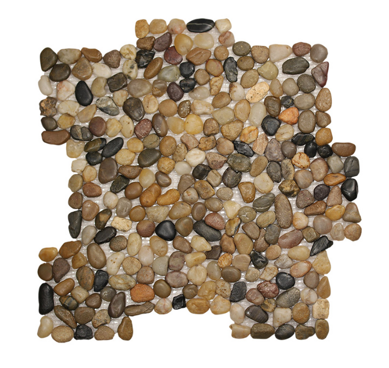 Pebble Stone Multi-Color Round Small 12" x 12"
