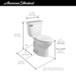 Cadet pro two-piece 1.28 gpf/4.8 lpf chair height elongated toilet less seat