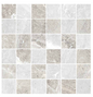 Mosaic Flint Ice 2X2 (White-Silver Mix) (12X12 Sheet) EACH Sqft x Box