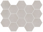 Mosaic Newton White Natural Hex 10" x 14"