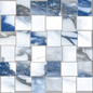 Mosaic Crash Blue Natural Basketweave 12" x 12"