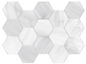 Mosaic Athena Blanc Polished Hexagon 10" x 14"