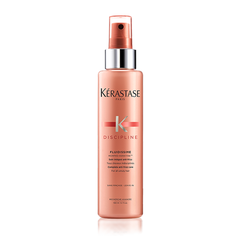 An anti-frizz protection spray that offers frizz control up to 72 hours, heat protection up to 450°F, and adds shine.