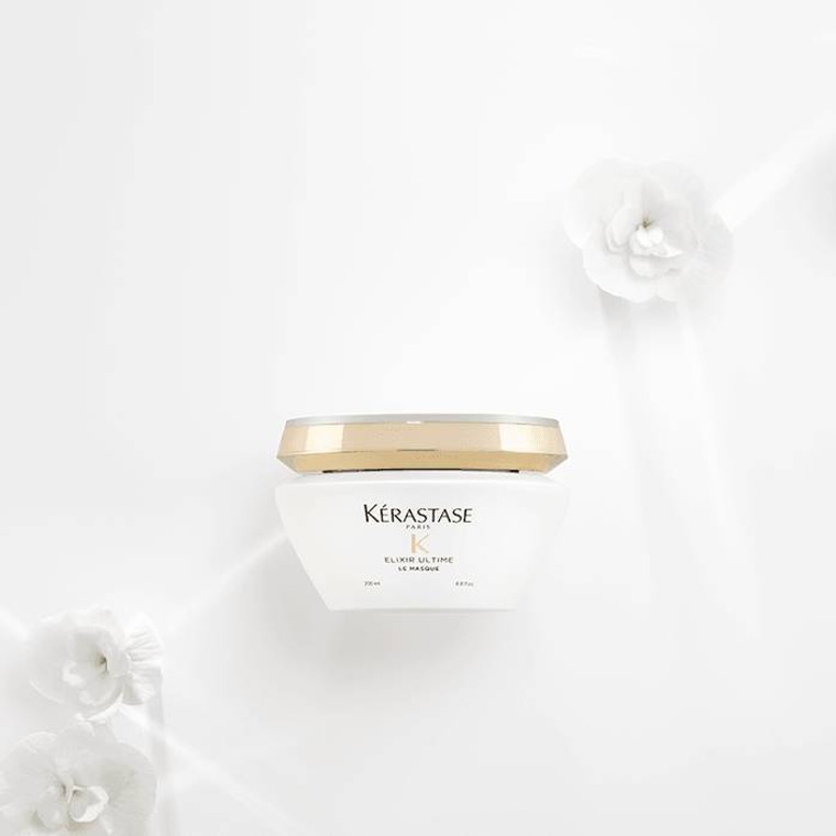 A nourishing hair mask enriched with a precious oil blend to deeply hydrate, strengthen, soften, and enhance shine.