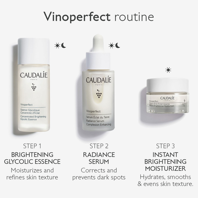 Highlighted Ingredients:
- Patented Vine Sap Viniferine: Diminishes and prevents the appearance of dark spots for visibly even-toned skin.
- Glycolic Acid: Refines the look of skin texture.
- Niacinamide: Evens the appearance of skin tone.