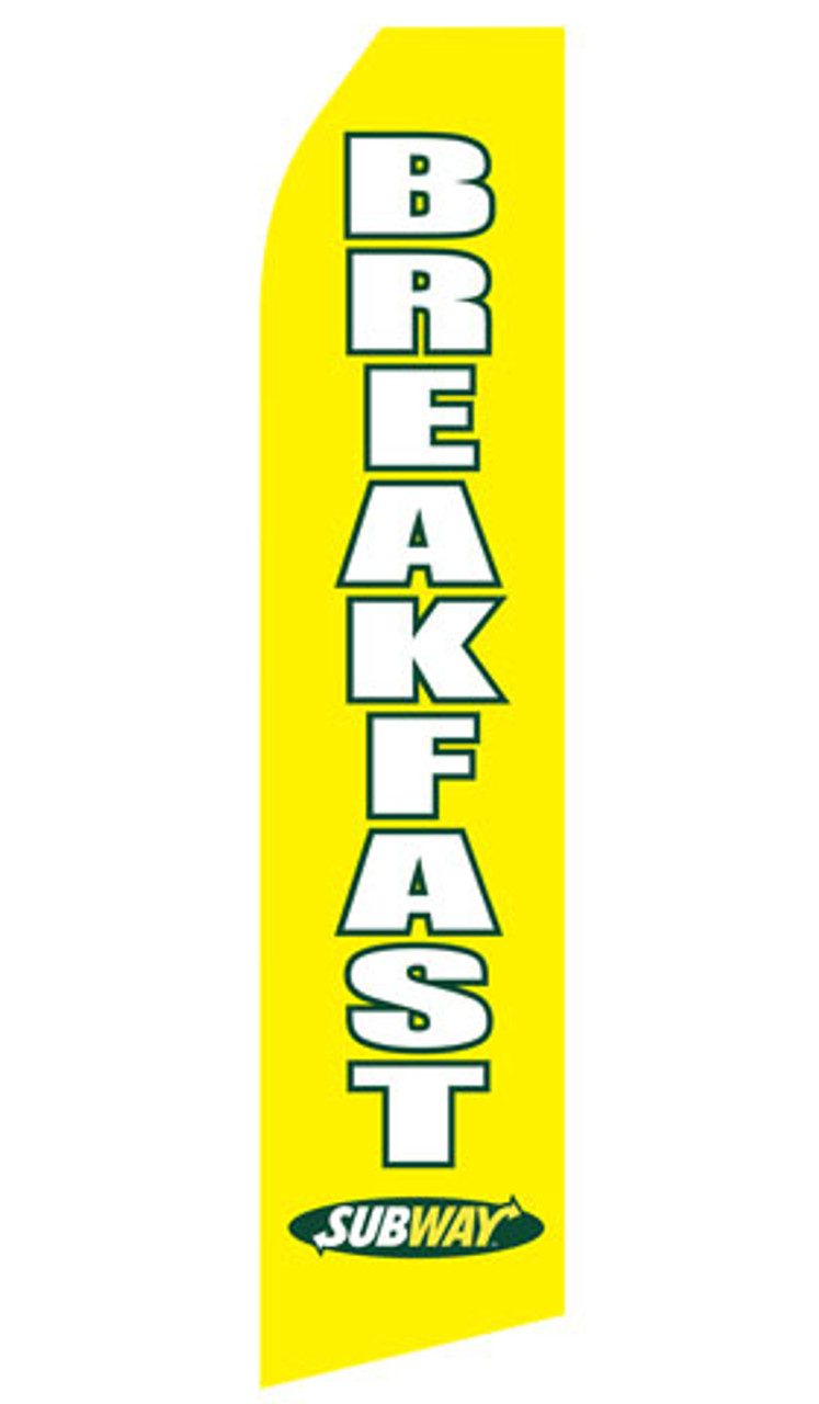 Subway Breakfast Logo Econo Stock Flag BannerWorld