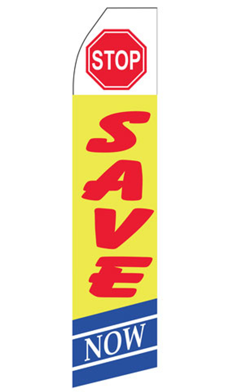 Stop Save Here Econo Stock Flag 2