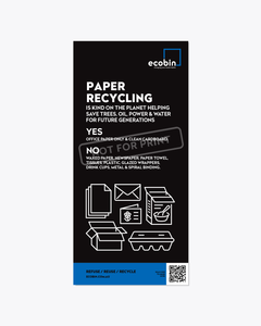 Ecobin Accessories Paper Waste Educational Poster Ecobin Accessories Paper Waste Educational Poster