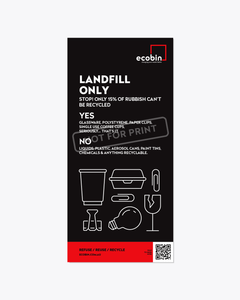 Ecobin Accessories Landfill Waste Educational Poster - Red Ecobin Accessories Landfill Waste Educational Poster - Red