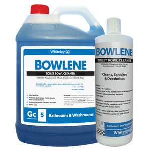 Bowlene Toilet Bowl Cleaner 5L Ea Whiteley Bowlene Toilet Bowl Cleaner 5L Ea Whiteley