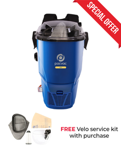 VACUUM CLEANER CORDED VELO COMPACT 240V BACKPACK PACVAC free service kit