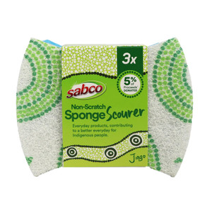 JINGO SPONGE SCOURER NON SCRATCH 3PK SABCO JINGO SPONGE SCOURER NON SCRATCH 3PK SABCO