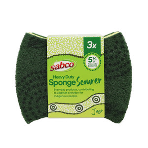 JINGO SPONGE SCOURER H/DUTY 3PK SABCO JINGO SPONGE SCOURER H/DUTY 3PK SABCO