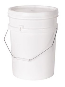 Bucket Plastic Pail With Lid White Each Diversey/Tasman