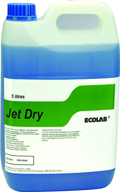 Jet Dry Rinse Machine Dishwashing Liquid 5L Ea Ecolab