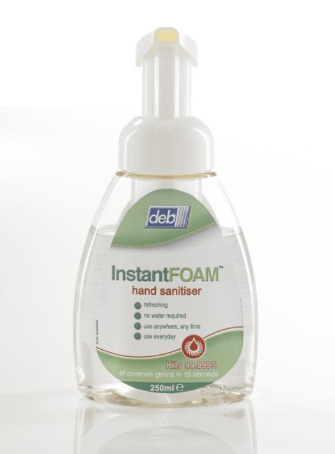 Instant Foam Alcohol Based Hand Sanitiser 250ML x 6/CTN Deb