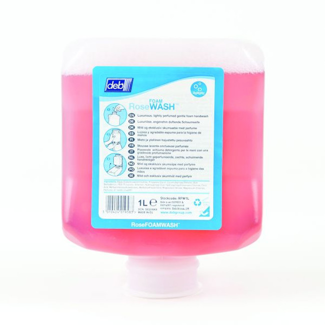 Refresh Rose Foam Gentle Hand Wash 1L 6/CTN DEB