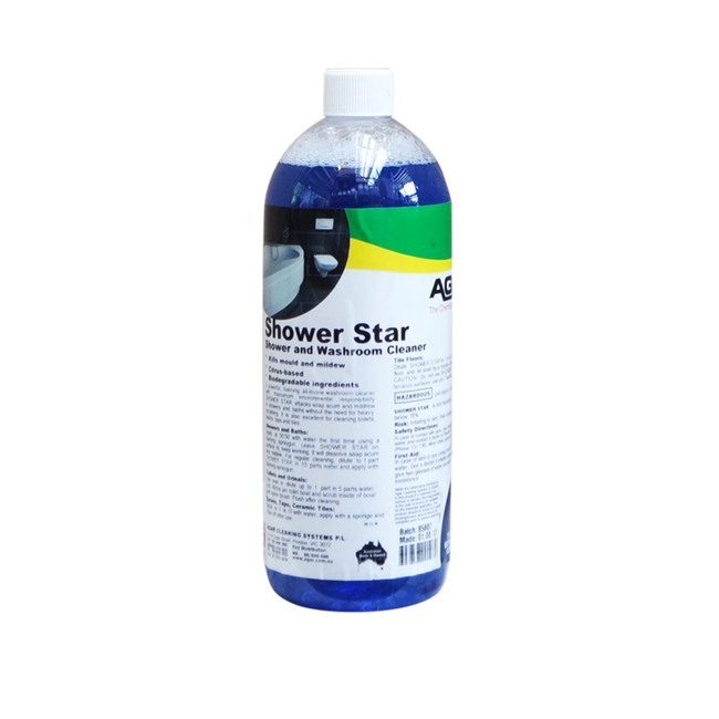 SHOWER STAR SHOWER & WASHROOM  CLEANER 1L EA GECA AGAR