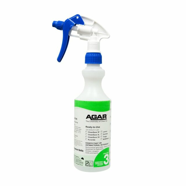 SPRAY BOTTLE ONLY 500ML NO.3 DISINFECTANT & ANTIBACTERIAL EACH AGAR