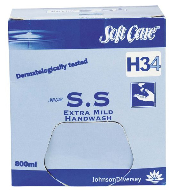 Soft Care S.S Extra Mild Handwash & Sanitiser 800ML 6/CTN Diversey