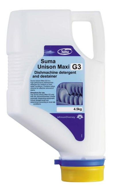 Suma Unison Maxi G3 Dishmachine Detergent & Destainer  4.5KG 3/CTN Diversey