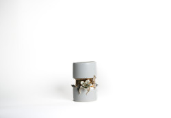 White Flower Small Ceramic Vase