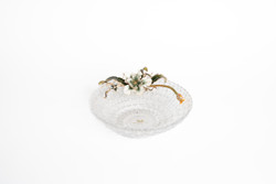 White Flower Serving Bowl