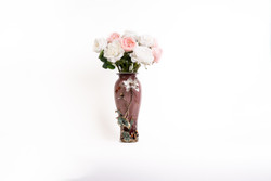 Pink Lotus Glass Vase Small