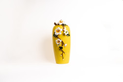 Yellow Hibiscus Ceramic Vase Small