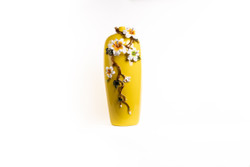 Yellow Hibiscus Ceramic Vase Large