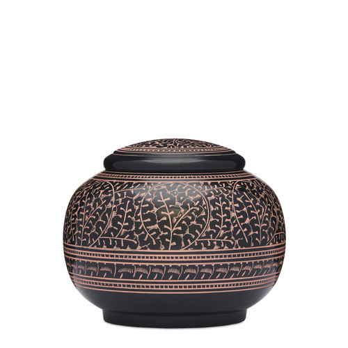 Black with Pink Ivy - Adult Urn