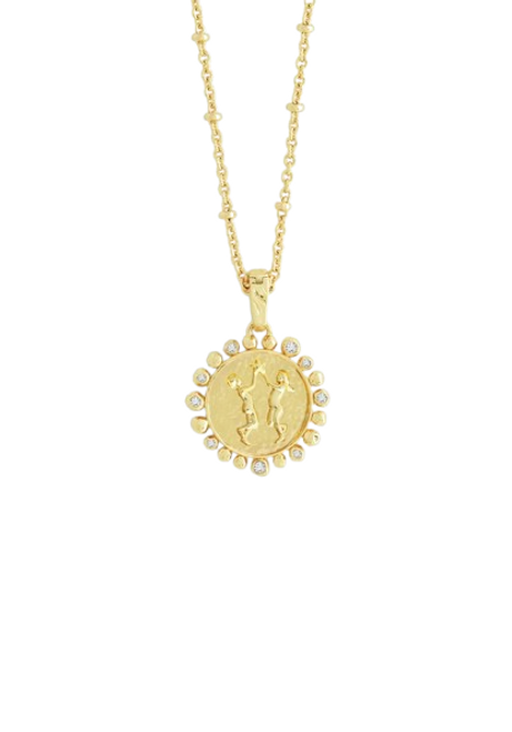 Zodiac Pendant Necklace, Gemini Zodiac Pendant Necklace, Gemini