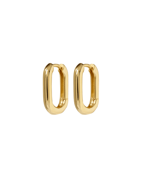 Chain Link Huggies - Gold Accessories LUVAJ | The Latest Women's Clothing, Shoes & Accessories