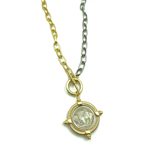 Buffalo Necklace - Gold New Arrivals LJ SONDER | The Latest Women's Clothing, Shoes & Accessories