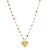 Rainbow Heart Charm Necklace