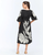 Bari Midi Dress - Black/Ivory Small