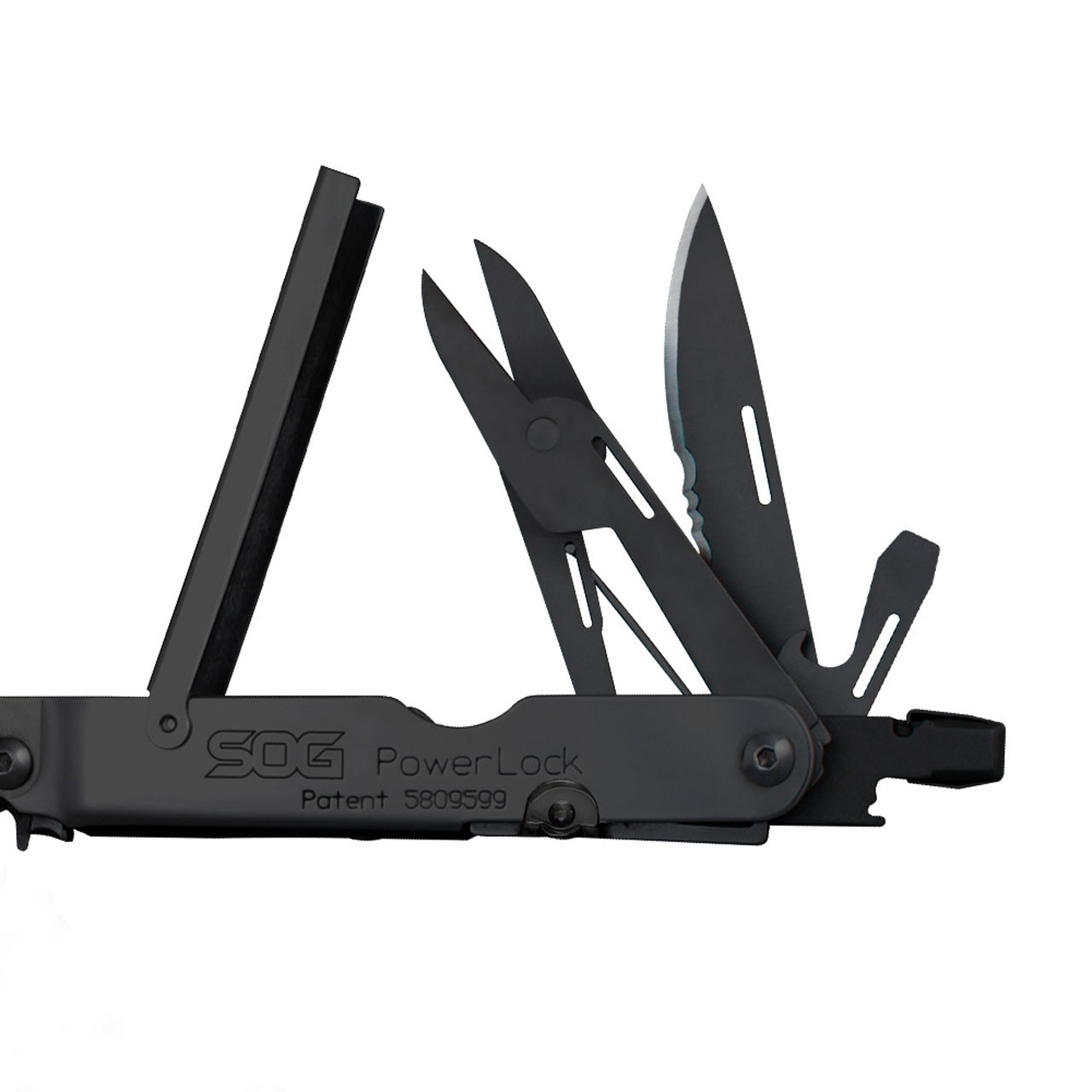 SOG PowerLock Black, Scissors, Nylon Pouch